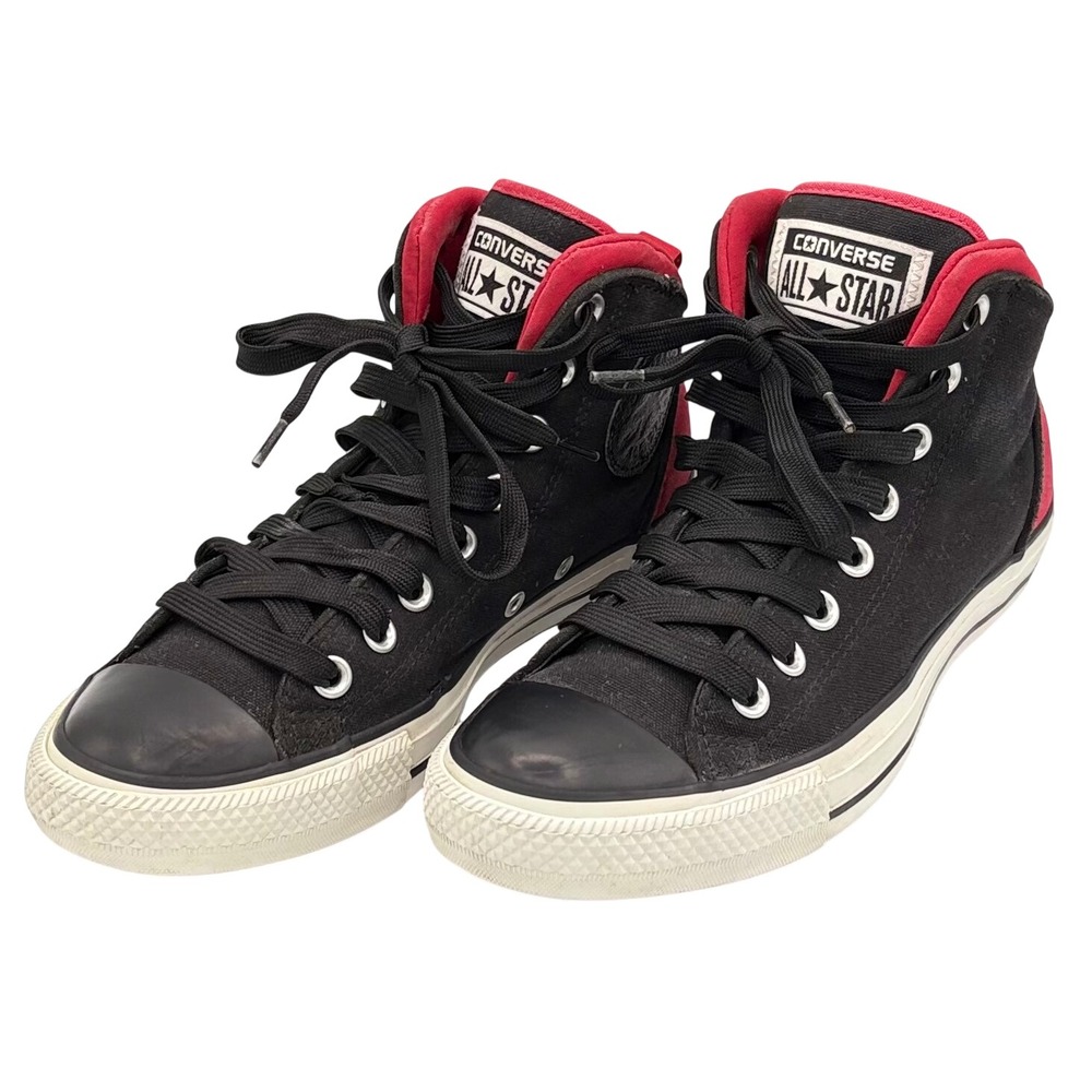 Converse Chuck Taylor All Star High Street Black Red Mens 7 Mid Top 146231C